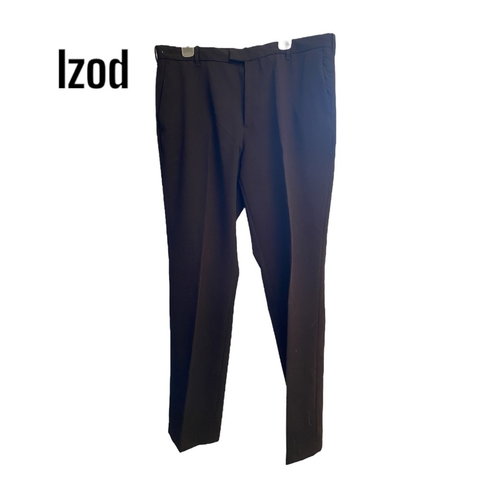 Izod comfort-flex Black Dress Pants 36 X 32 NWT